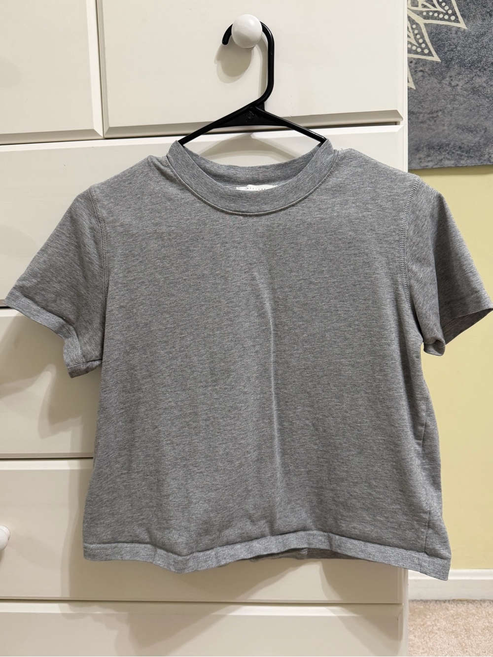 Women's Short-Sleeve Mock Neck Tee - Gray